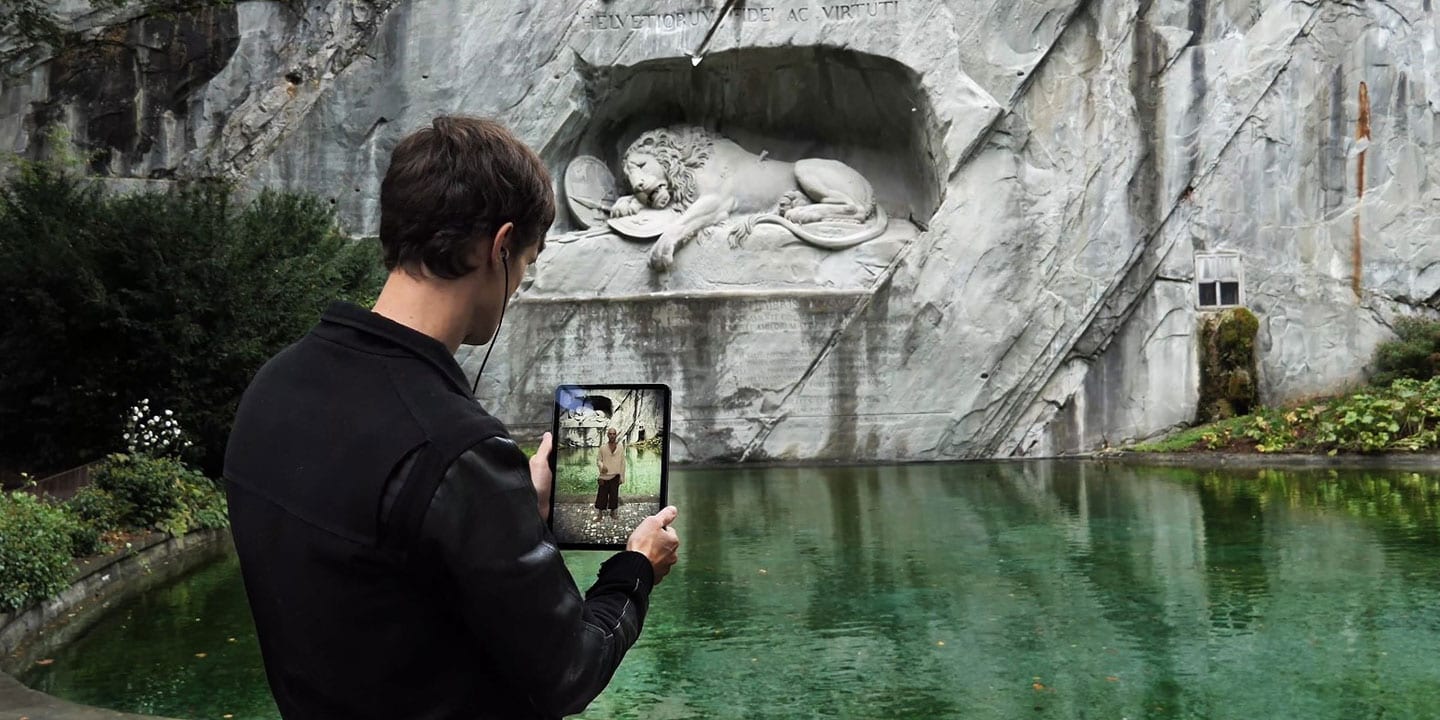 Projekt von BLOP Space beim Löwendenkmal in Luzern